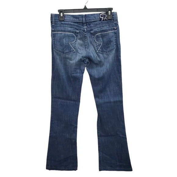 Rock & Republic Kasandra Women's Vintage Blue Rinse Gemstone Bootcut Jeans 27 - Picture 12 of 12